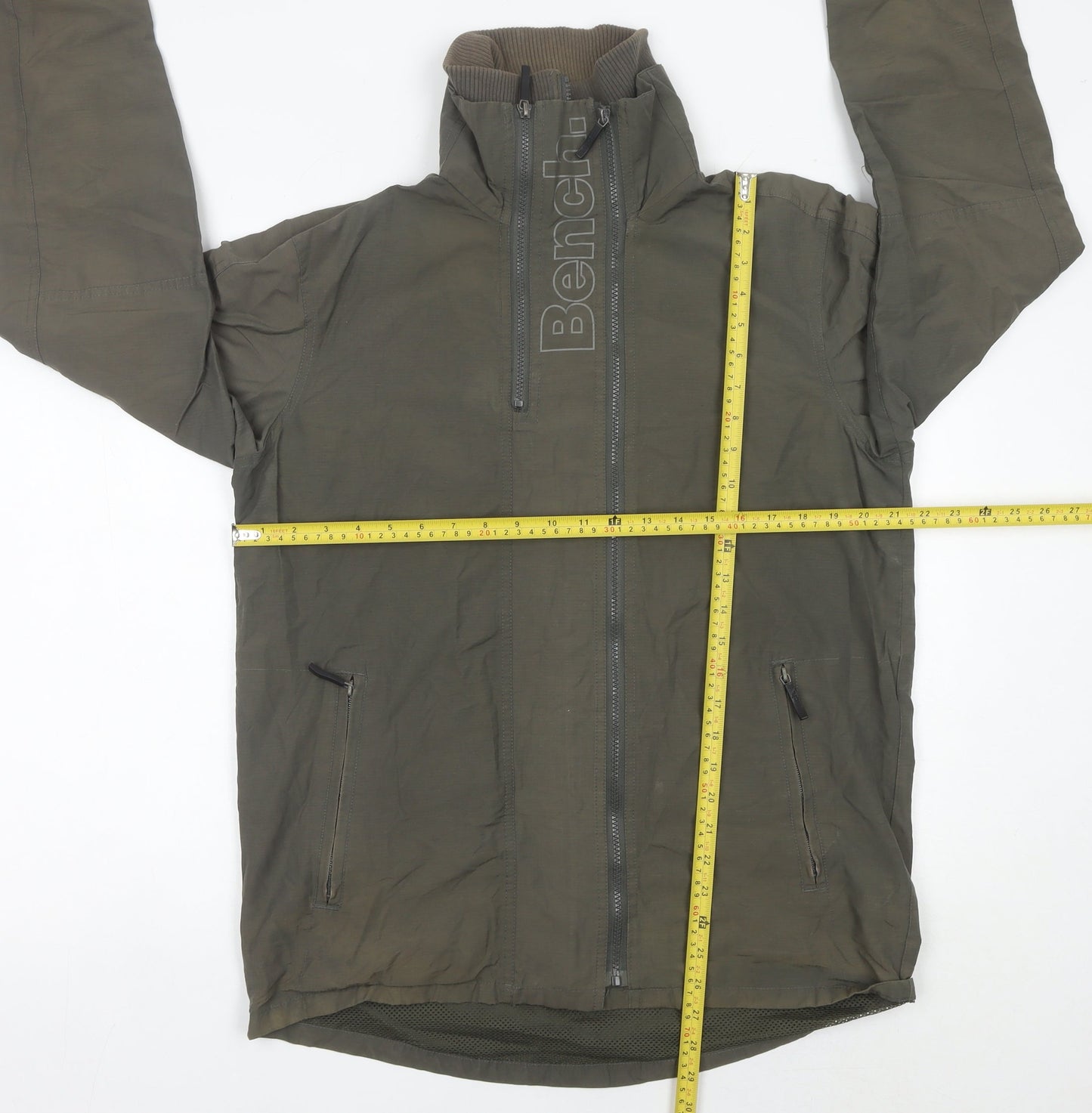 Bench Men’s Green Jacket Small Regular Fit Full Zip Outdoor Casual