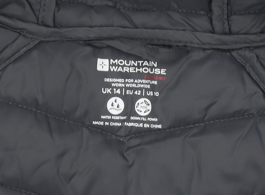 Mountain Warehouse Womens Black UK 14 Hooded Puffer Down Jacket