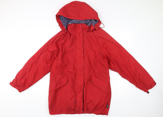Regatta Women’s Red Waterproof Hooded Rain Coat Jacket UK 14