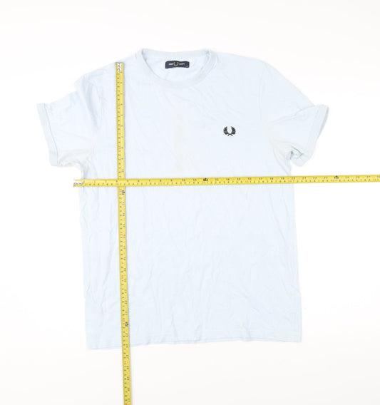 Fred Perry Men's White M Crew Neck Cotton T-Shirt with Logo