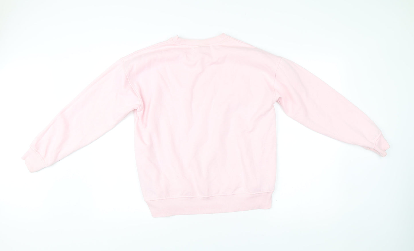 Disney Womens Pink Sweatshirt S Pullover Mickey Mouse Logo Graphic