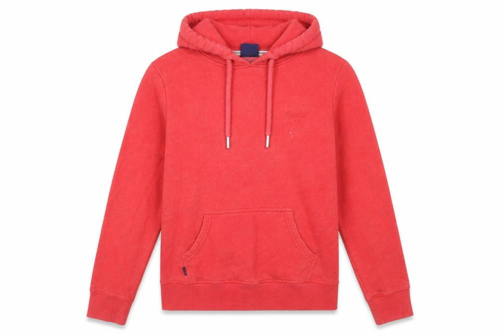 Womens UK 12 Regular Superdry Red Pullover Hoodie