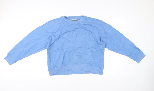 Betty & Co Women’s Blue Sweatshirt Size 12 Pullover Cotton Crew Neck