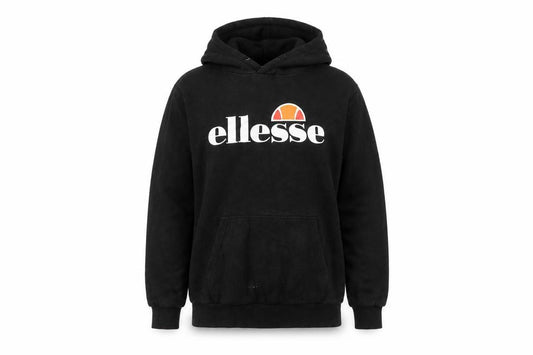 Womens UK 12 Regular ellesse Black Pullover Hoodie