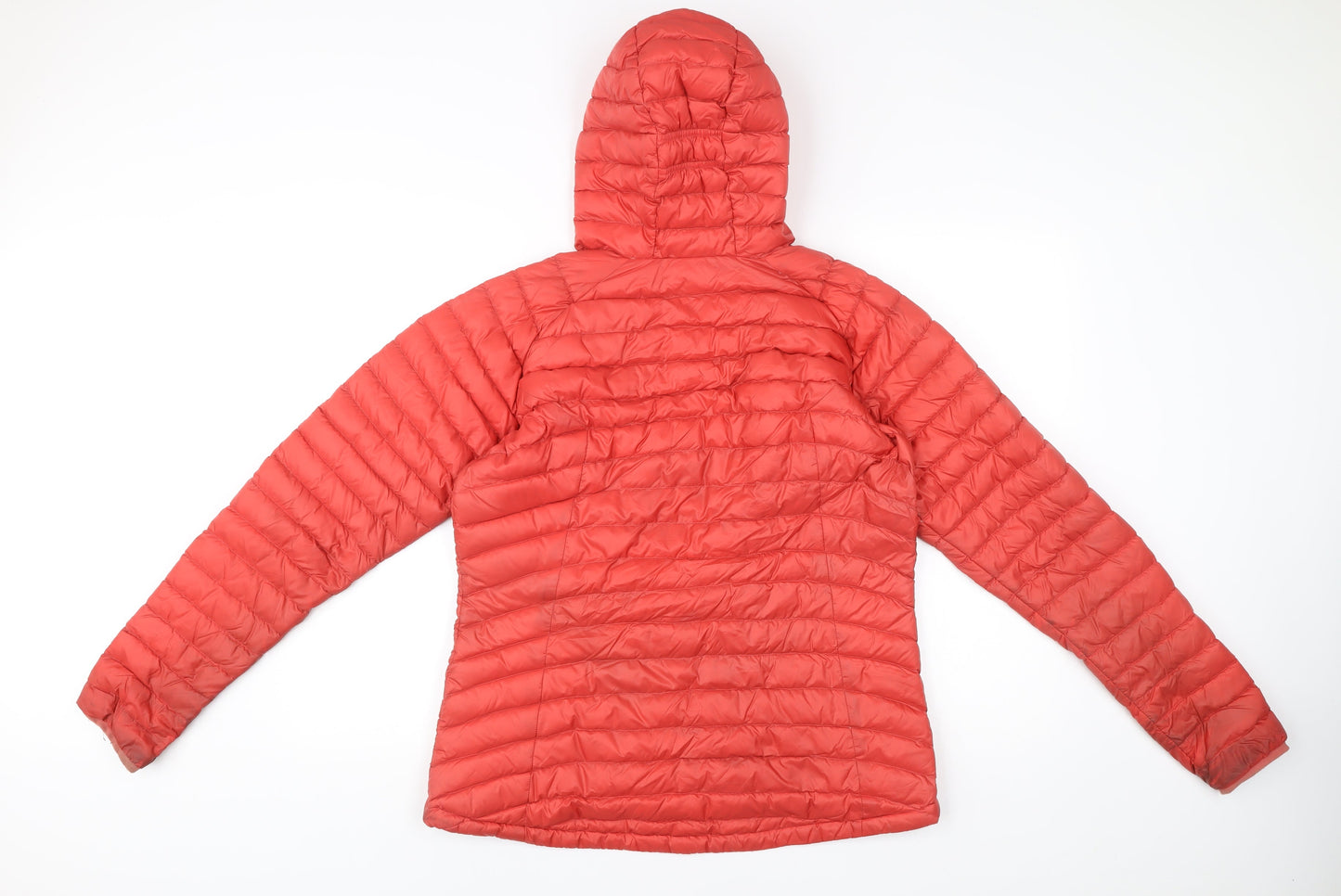 Rab Womens Red Size 14 Hooded Down Puffer Jacket Coat
