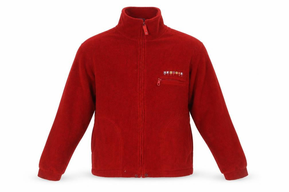Villa Figueira Men’s Red Fleece Full Zip Jacket Size S Nautical Embroidered