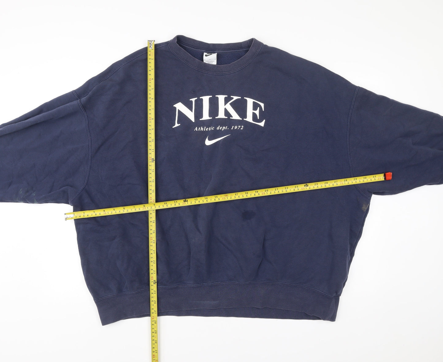 Nike Men’s Blue Medium Pullover Sweatshirt Logo Graphic
