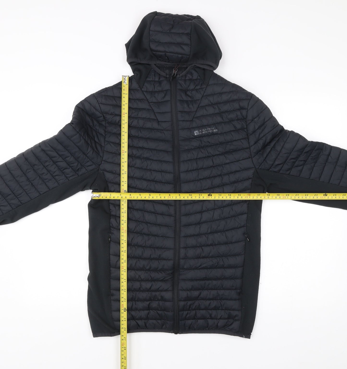 Mountain Warehouse Men's Black M Soft Shell Quilted Hooded Jacket