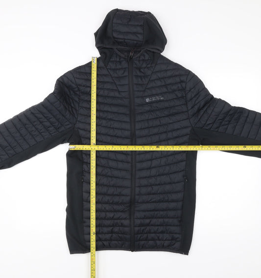 Mountain Warehouse Men's Black M Soft Shell Quilted Hooded Jacket