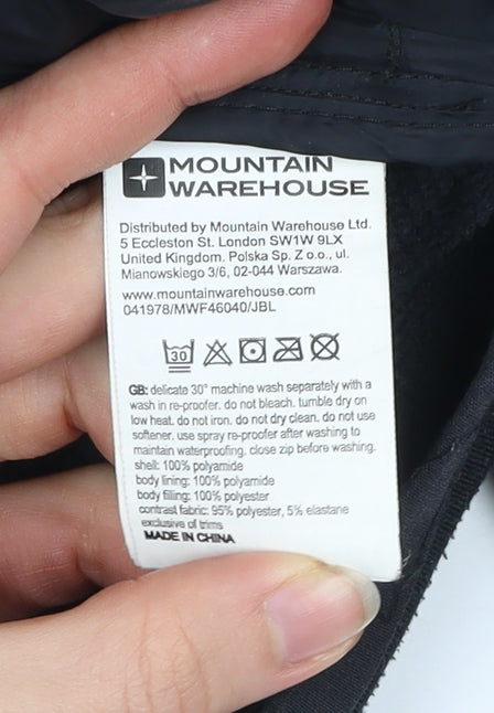 Mountain Warehouse Men's Black M Soft Shell Quilted Hooded Jacket