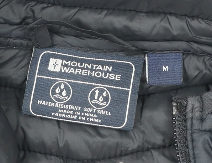Mountain Warehouse Men's Black M Soft Shell Quilted Hooded Jacket
