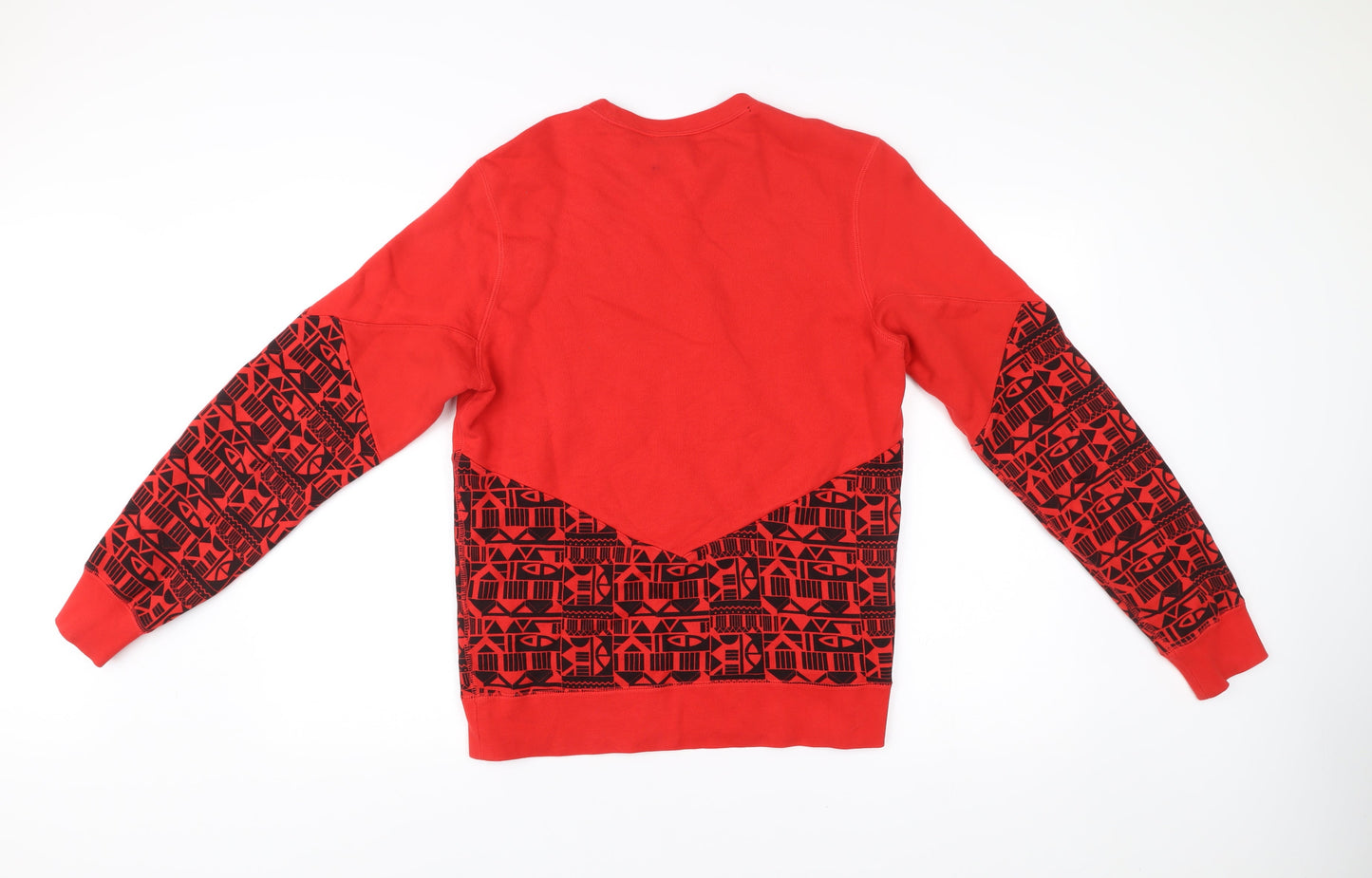 Nike Men’s Red Graphic Logo Sweatshirt Size S Pullover Cotton
