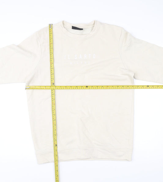 IL SARTO Mens Beige L Sweatshirt Pullover Crew Neck Long Sleeve