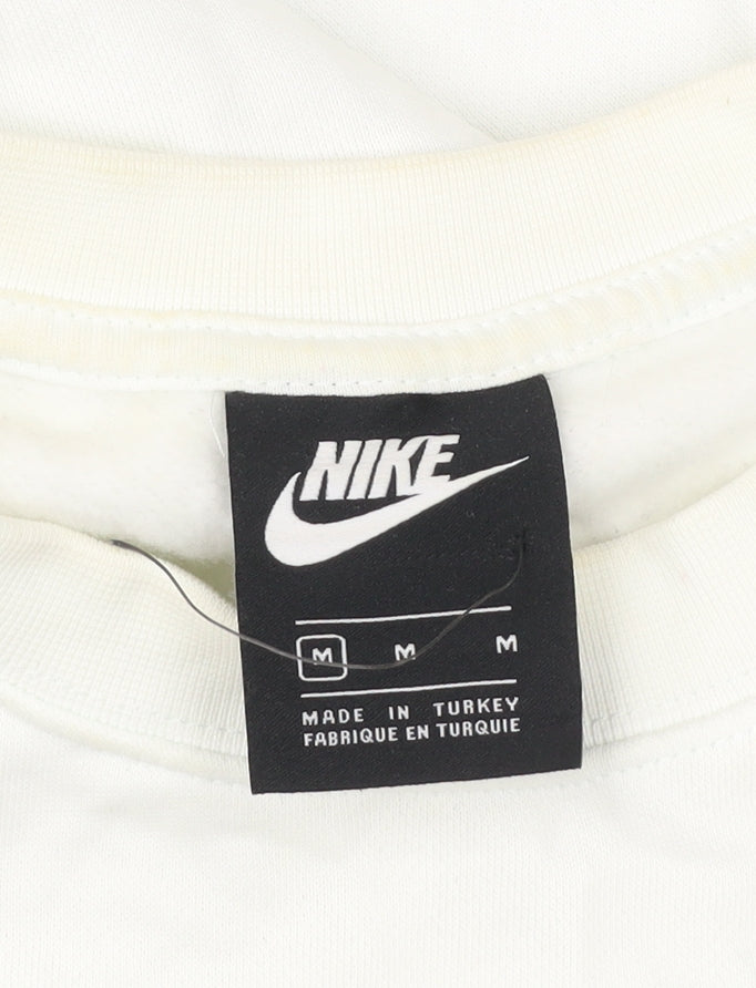 Nike Men’s White Green Blue Pullover Sweatshirt M Logo Crew Neck