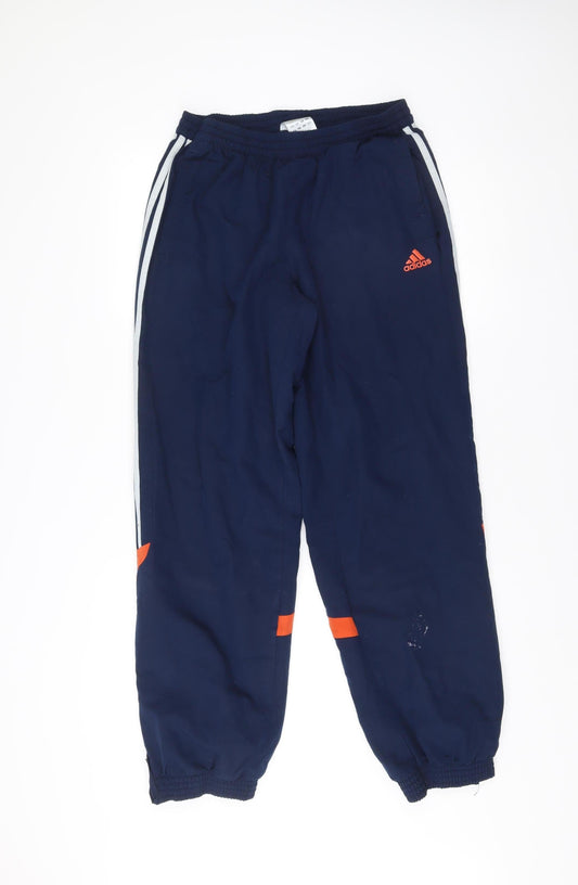 Adidas Men’s Blue Track Pants L Quick Dry Elastic Waist Sportswear
