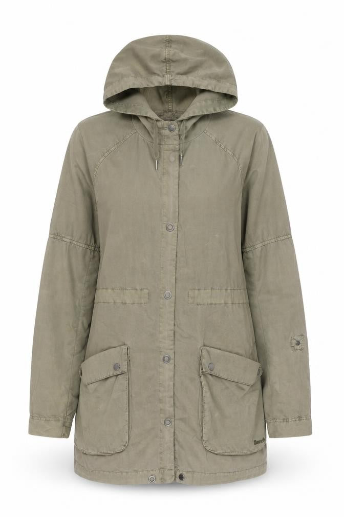 Womens UK Size S Regular Bench Green Cotton Jacket