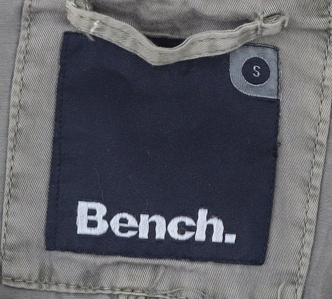 Bench Womens Green Cotton Parka Jacket Size S Hooded Outdoor