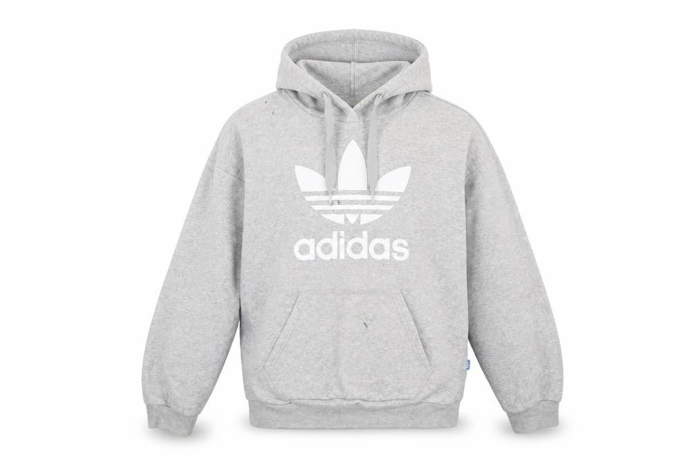 Womens UK XS Regular adidas Grey Pullover Hoodie