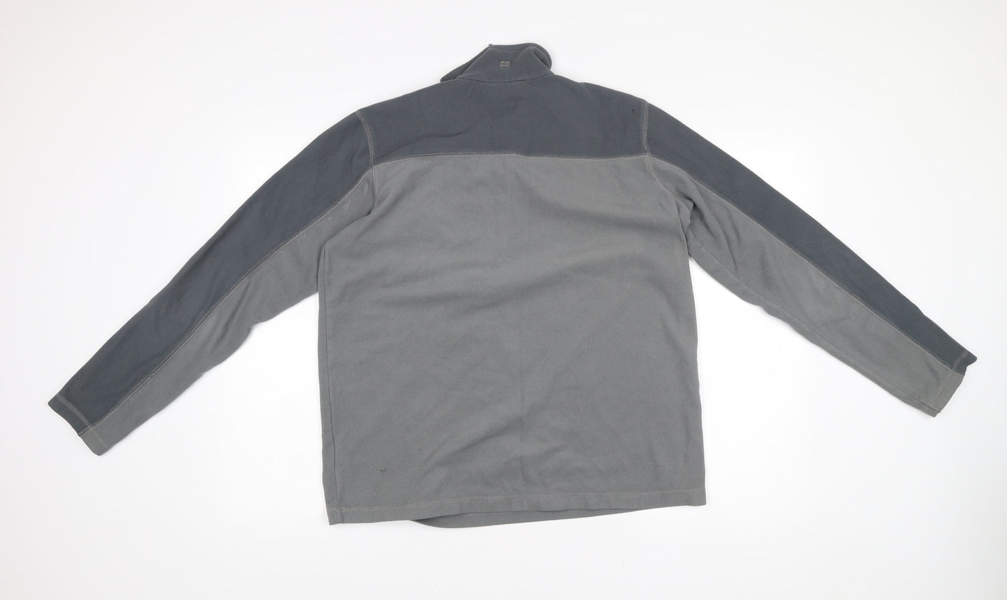 Mountain Warehouse Men's Grey Fleece Sweatshirt Small 1/2 Zip Lightweight