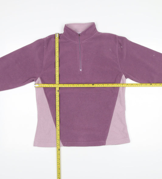 Peter Storm Womens Purple Size 14 1/4 Zip Fleece Sweatshirt