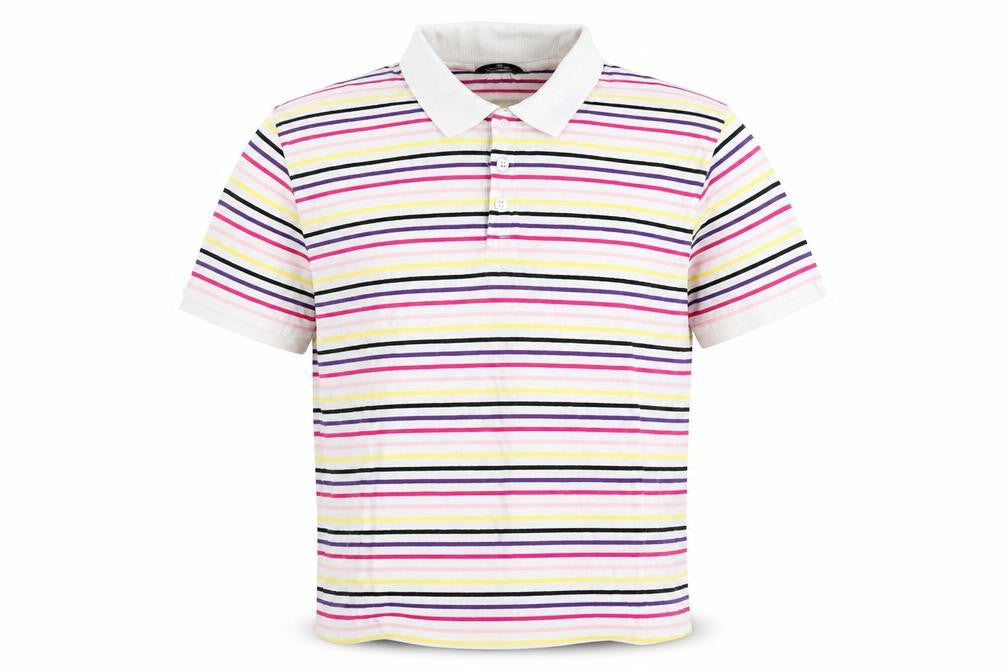Urban Spirit Mens Multicoloured Striped Polo Shirt L Cotton