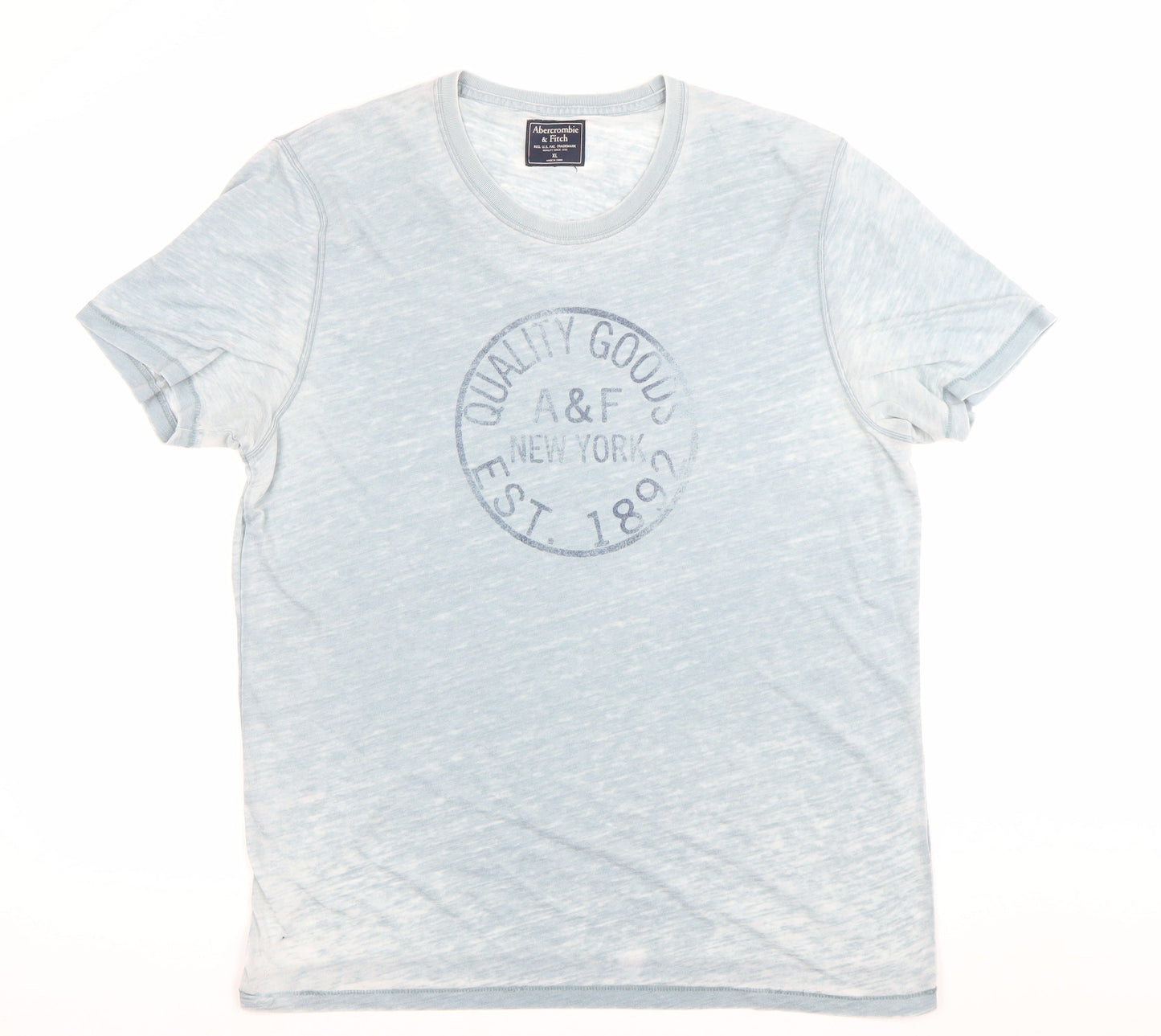 Abercrombie & Fitch Men’s Blue XL Logo Graphic Crew Neck T-Shirt