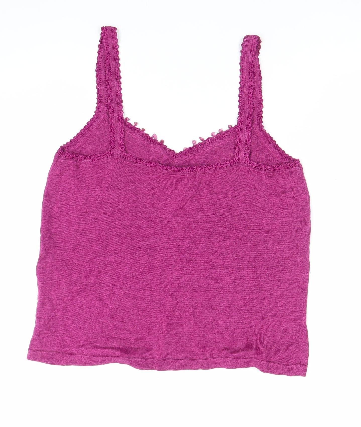 Truly You Womens Purple Size 18 Camisole Tank Top Linen Blend