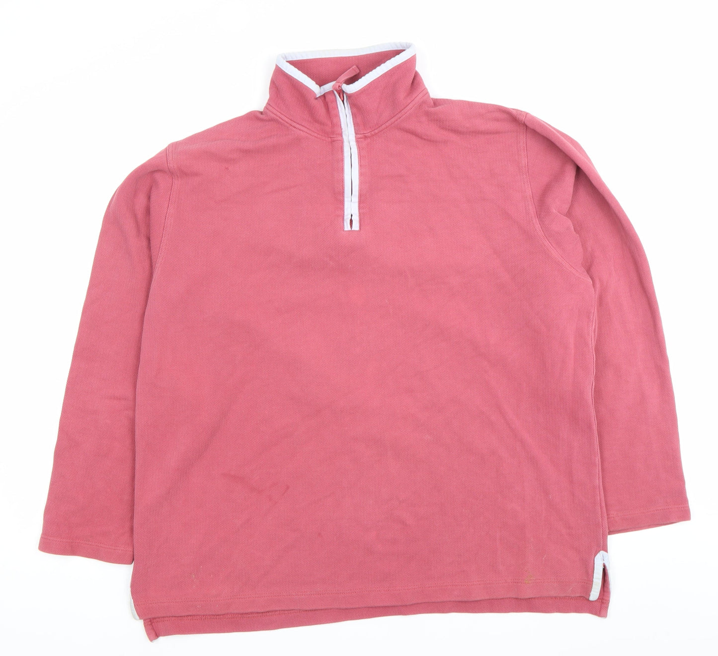 Boden Women’s Pink Cotton 1/4 Zip Sweatshirt Size M