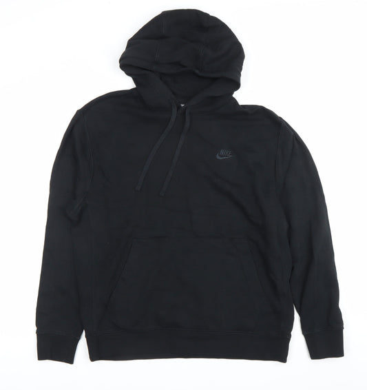 Nike Unisex Adults Black Pullover Hoodie L Logo Sportswear