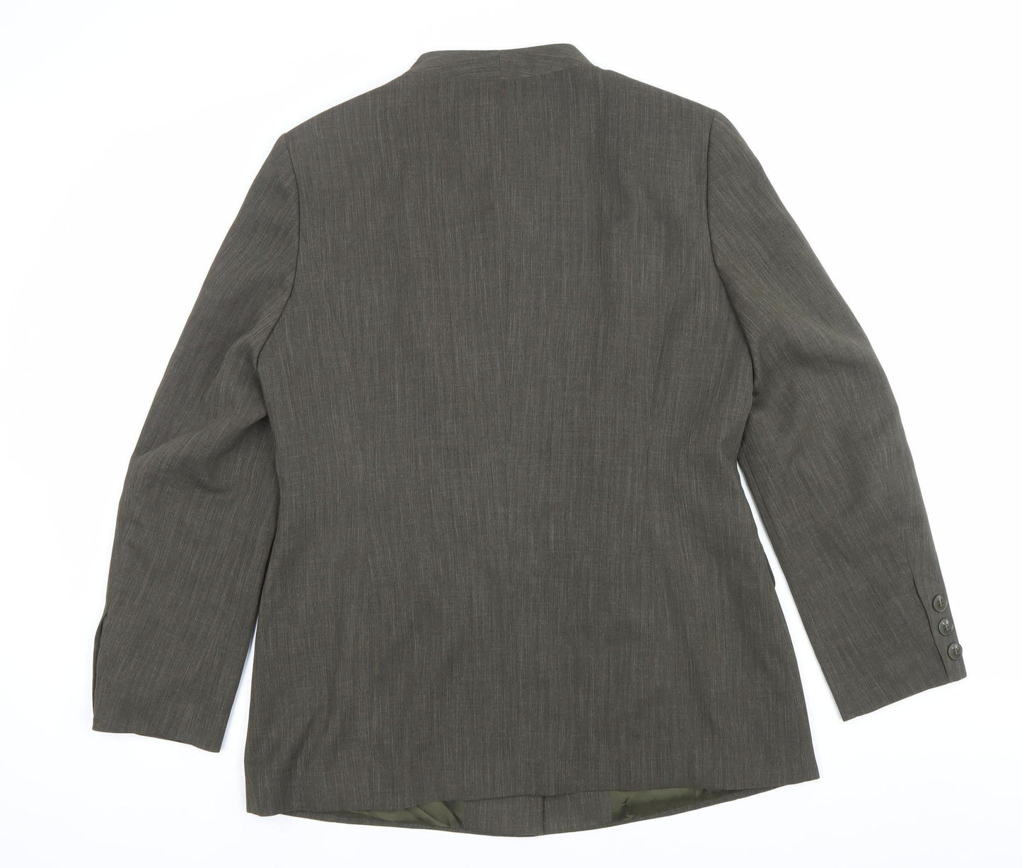 Bianca Womens Green Size 12 Polyester Single Breasted Suit Jacket