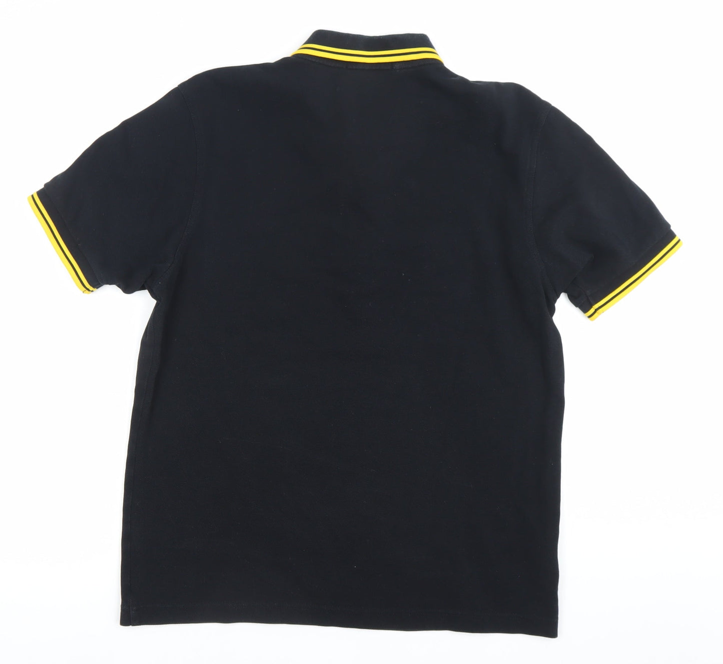 Fred Perry Mens Black Polo Shirt M Slim Fit Cotton Classic