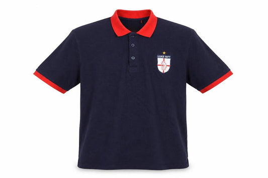 Luke 1977 Mens Blue Polo Shirt M Short Sleeve Cotton Casual