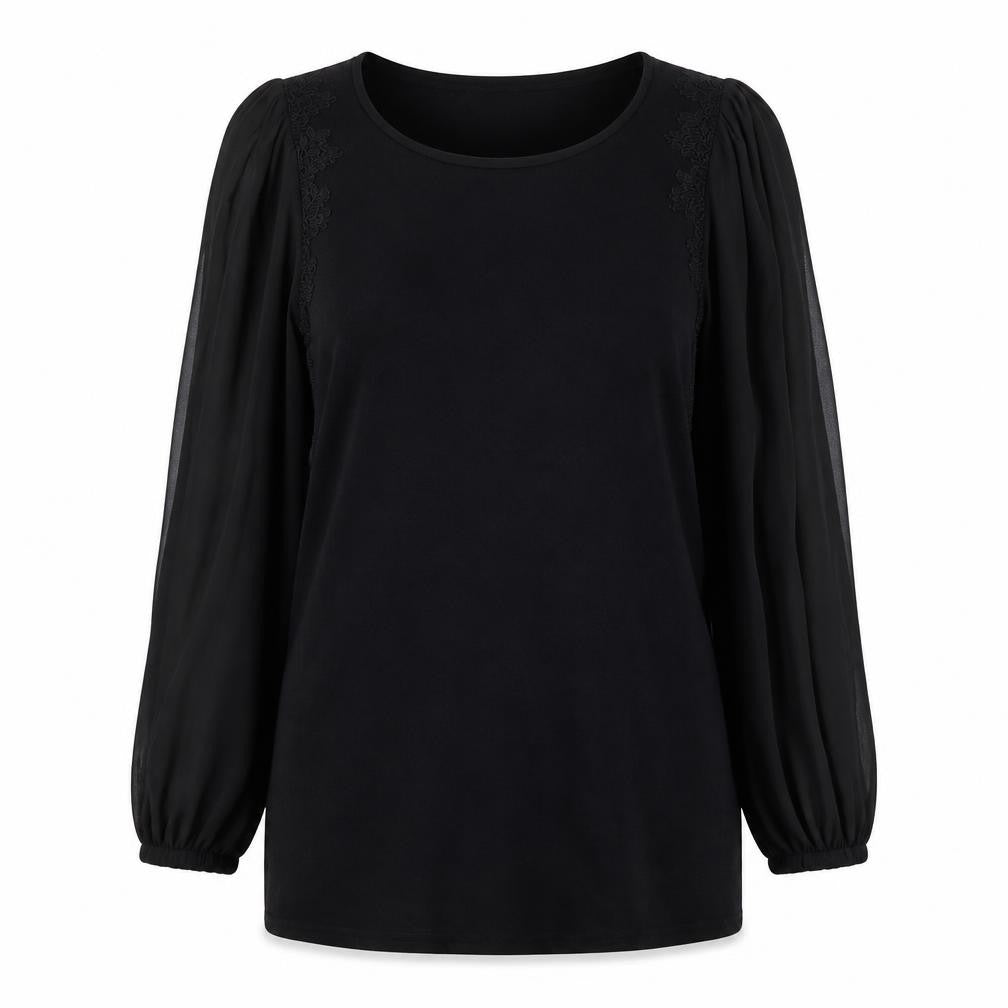 Mint Velvet Women’s Black Size 12 Shift Dress Long Sleeve Scoop Neck