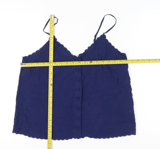 Superdry Womens Blue Size 14 Camisole Tank Top Spaghetti Strap