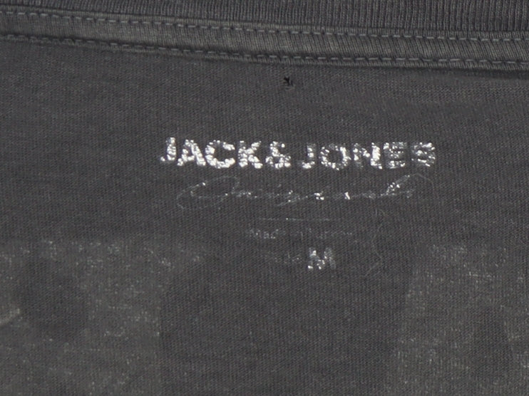 Jack & Jones Men’s Black Skull Graphic T-Shirt Size M Short Sleeve