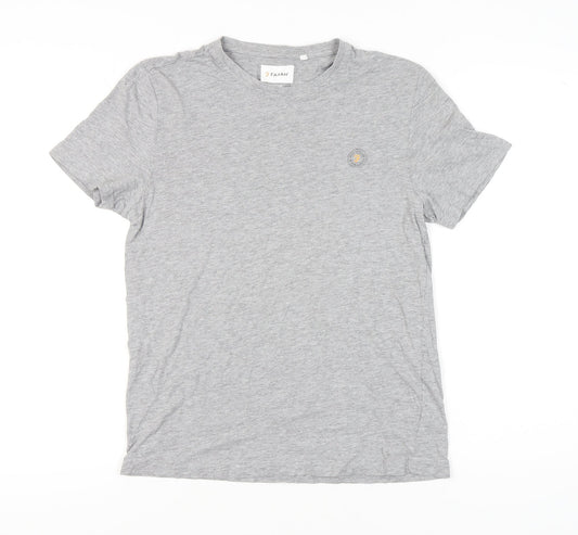 Farah Mens Grey Crew Neck Short Sleeve T-Shirt Size M