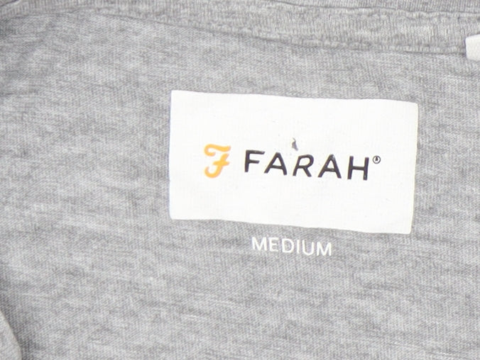 Farah Mens Grey Crew Neck Short Sleeve T-Shirt Size M