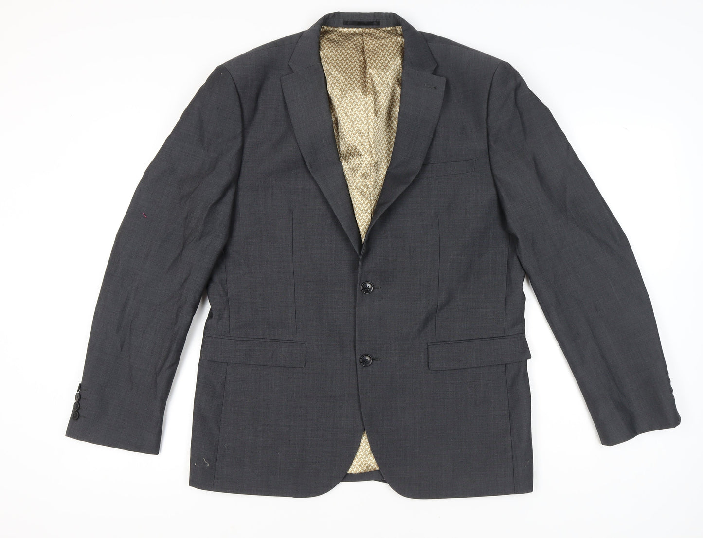 Next Men’s Grey Wool Blend 42 Regular Suit Jacket Blazer