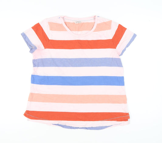 FatFace Women’s Multicoloured Striped Cotton T-Shirt UK 14