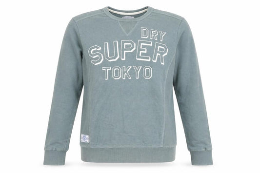 Womens UK S Regular Superdry Blue Pullover Sweatshirt