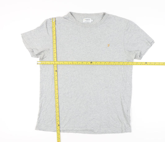 Farah Men's Grey XL Cotton Crew Neck Short Sleeve T-Shirt