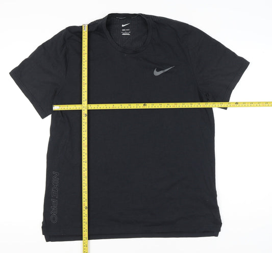 Nike Men's Black L Dri-FIT Pro Short Sleeve Athletic T-Shirt