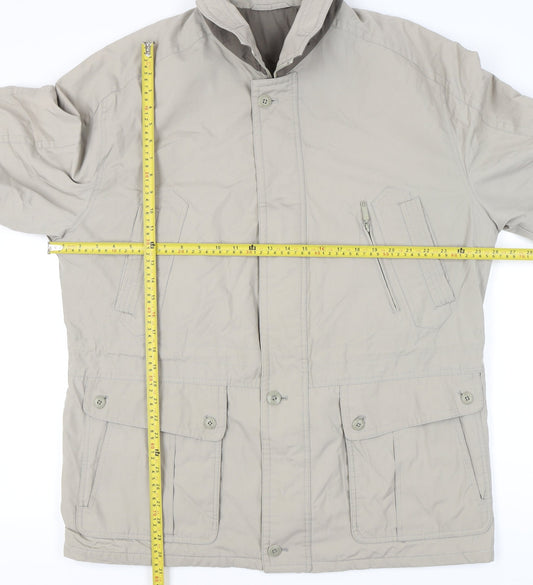 Jupiter Mens Beige Military Jacket Size 54 Regular Fit Mid-Length