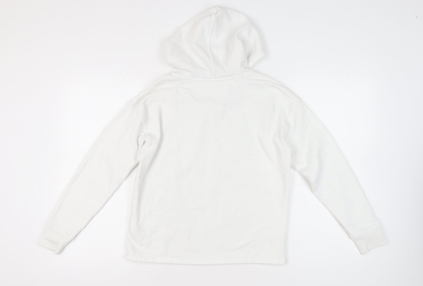Calvin Klein Womens White Pullover Hoodie Size M Logo Print