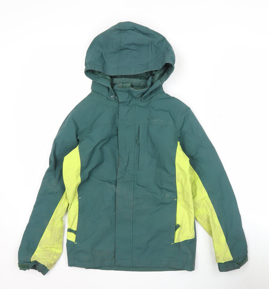 Mountain Warehouse Boys Green Ski Jacket 9-10 Years Hooded Winter Coat