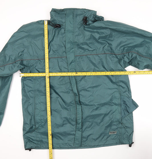 Peter Storm Men's Green Waterproof Hooded Jacket Size M 38-40" Rain Coat