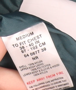 Peter Storm Men's Green Waterproof Hooded Jacket Size M 38-40" Rain Coat