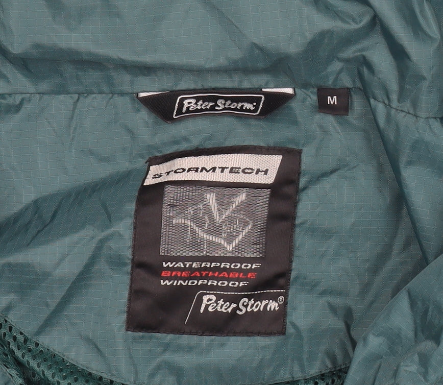 Peter Storm Men's Green Waterproof Hooded Jacket Size M 38-40" Rain Coat