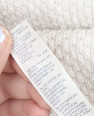 Fat Face Womens Grey Ivory Jumper Size 12 Crew Neck Long Sleeve