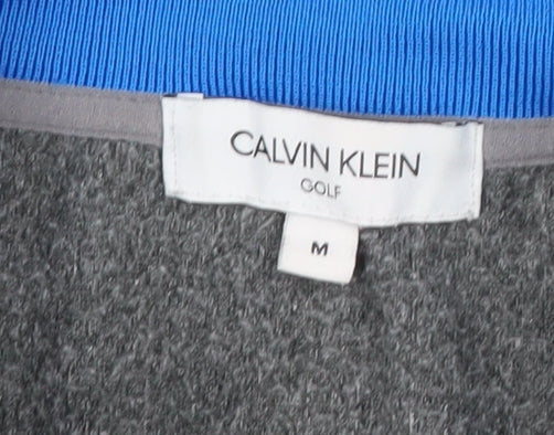 Calvin Klein Mens Grey Half Zip Sweatshirt Golf Pullover Size M